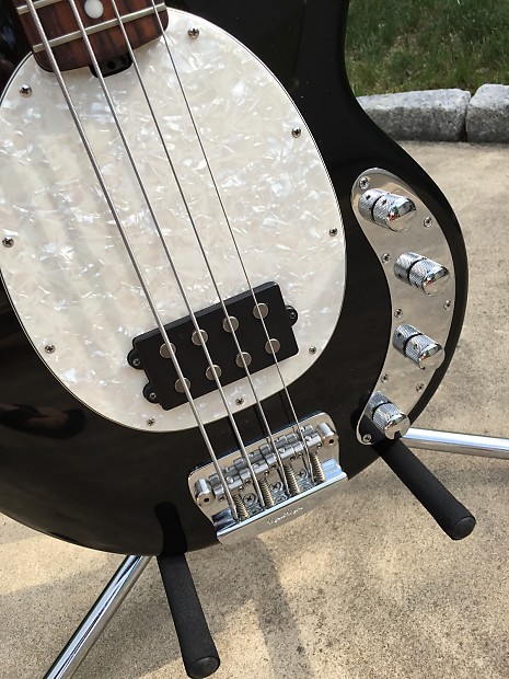 Music Man Stingray 2003 Black/White Pearloid Pick Guard | Reverb