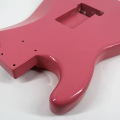 MJT  Lightweight HSS Strat Body 2022 Aged Nitro Shell Pink image 9