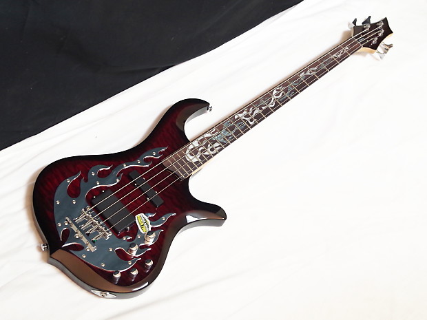 TRABEN Phoenix 4-string BASS guitar NEW Blood Red w/ HARD