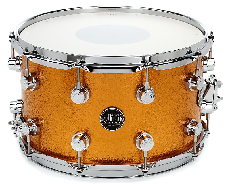 DW Performance Series Snare Drum - 8 x 14 inch - Gold Sparkle FinishPly image 1