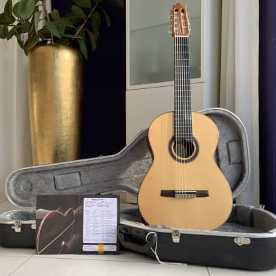 2018 Hanika Natural-PF Custom 7 - Natural Satin | Custom Shop German 7-String Classical Guitar with Monitor Sound Hole | OHSC image 1