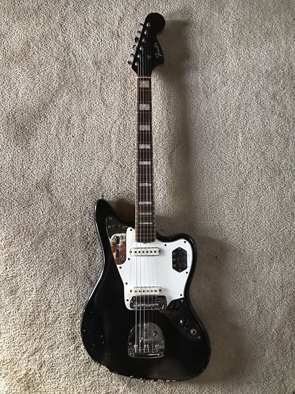ギター Fender Jaguar Black Chicago Fender Jaguar Guitar, Black Snakeskin | Elisabeth