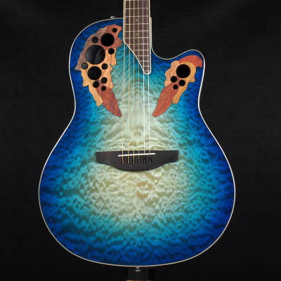 Ovation CE48P-RG Celebrity Collection Elite Exotic Super Shallow 6-String Acoustic-Electric Guitar image 1
