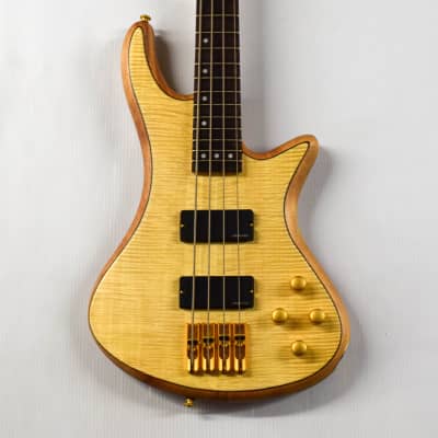 Schecter Stiletto Custom-4 Active 4-String Bass Natural Satin | Reverb