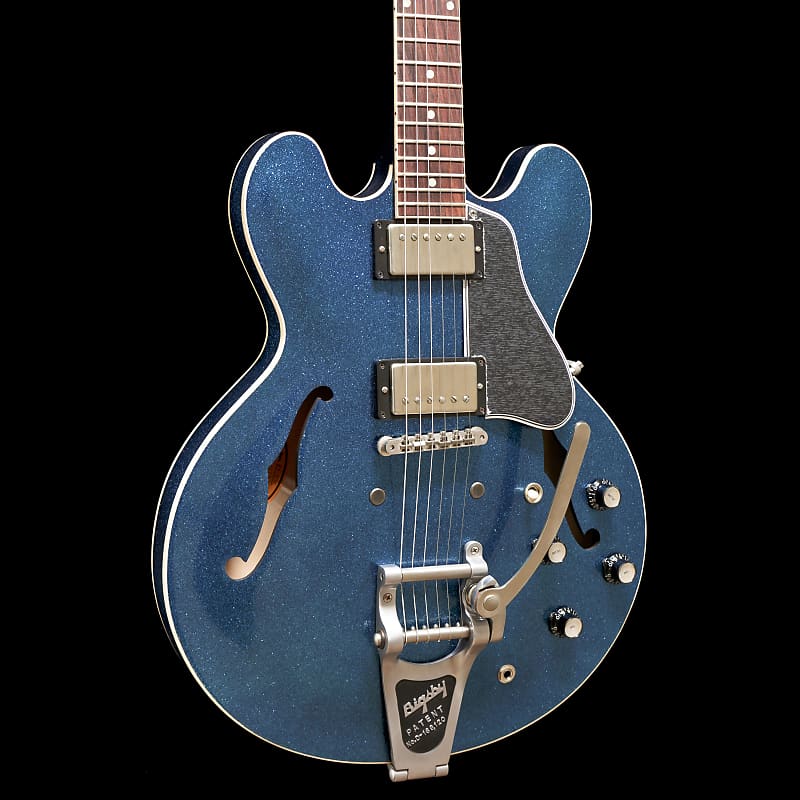 Gibson MOD Series 1961 ES-335 with Bigsby, Blue Sparkle | Reverb