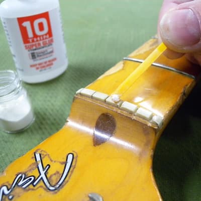 StewMac Nut Rescue Powder (2348) -Stop Buzz From a Low Guitar Nut Slot Forever! image 3