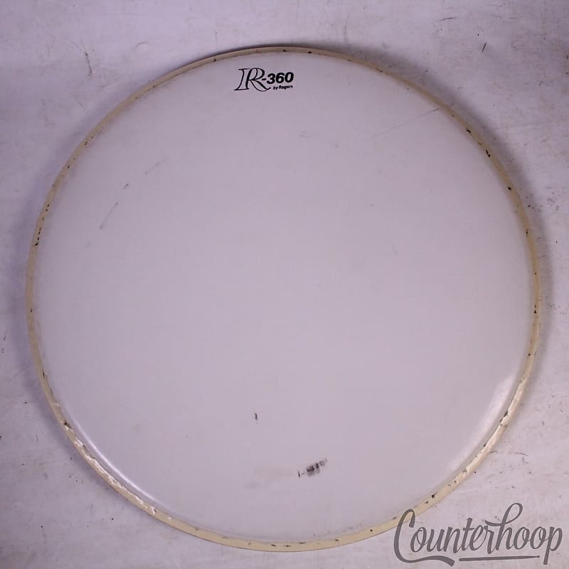 *Rogers 18" R360 Bass Drum Batter/Resonant Head Opaque White Reverb
