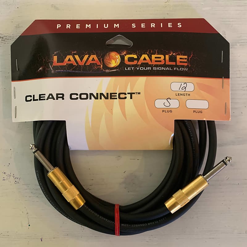 Lava Clear Connect 1/4" Instrument Cable 12' Straight-Straight image 1