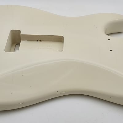 4lbs 1oz BloomDoom Nitro Lacquer Aged Relic Vintage White HSS S-Style Vintage Custom Guitar Body image 10