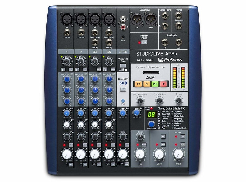 PreSonus STUDIOLAR8C StudioLive 8-Channel USB-C Compatible Audio Interface/Analog Mixer/Stereo image 1