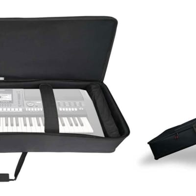 Rockville 61 Key Keyboard Case w/ Wheels+Trolley Handle For Yamaha PSR-S770