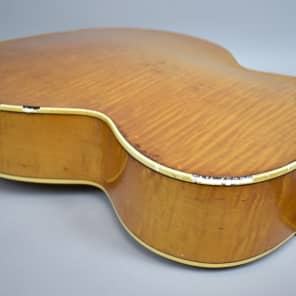 Vega  C-56 Original Vintage Blond Archtop Hollowbody Acoustic Guitar 1940s Blond image 11