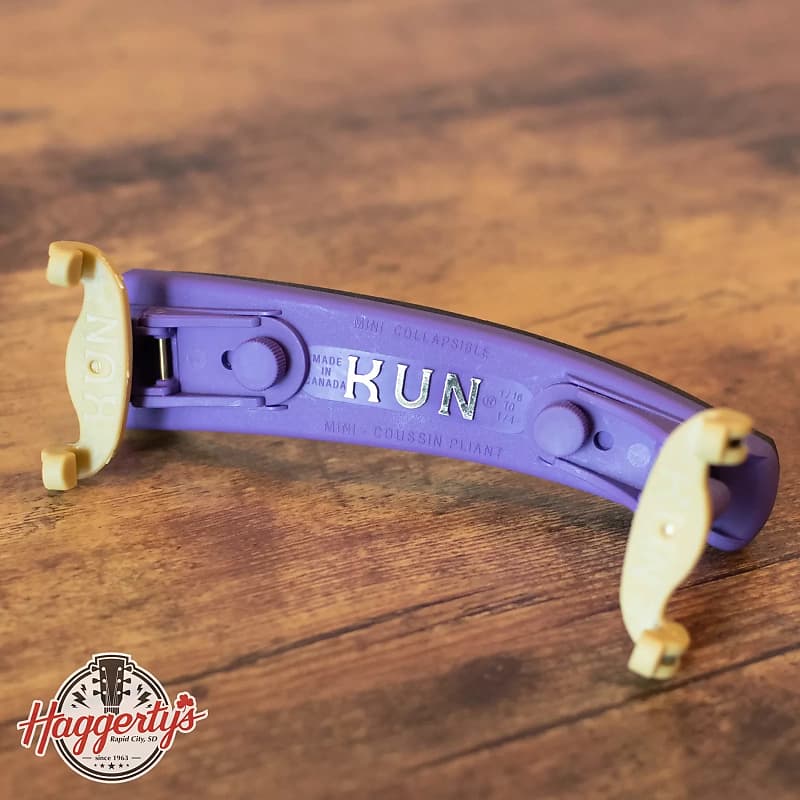 Kun Collapsible Mini Violin Shoulder Rest Purple Reverb
