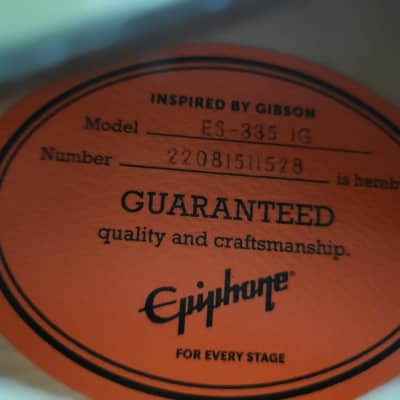 Epiphone ES-335 LG Semi-Hollow Electric Guitar image 14