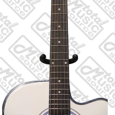 OG2CE Oscar Schmidt Acoustic/Electric Guitar Gigbag Bundle,  Christian, OG2CEWH BAGPACK image 4