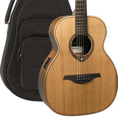 Lag TRAVEL-RCE Travel Series Solid Red Cedar Top Khaya Neck 6-String Acoustic-Electric Guitar w/Case image 1