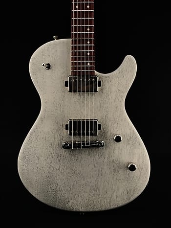 Skermetta Guitars Petros R-100 in White Doghair Satin image 1