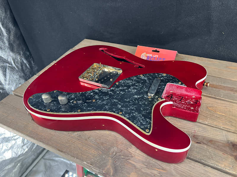 Real Life Relics Fully Loaded 69 Tele® T  Body Top Bound Aged Candy Apple Red #3 image 1