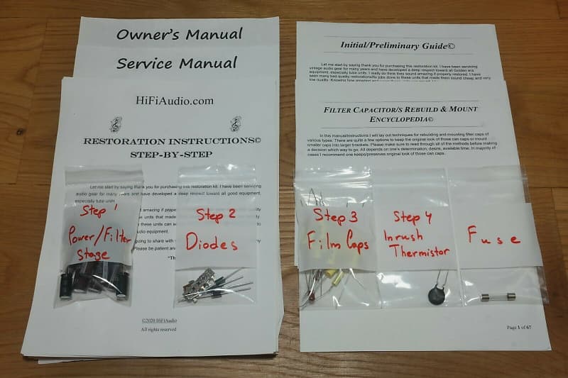 Kenwood KW-30 restoration kit filter capacitor repair rebuild fix  			