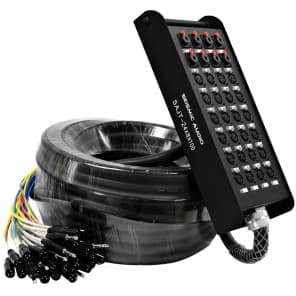 Seismic Audio SAJT-24x8x150 24-Channel XLR Snake Cable w/ (8x) 1/4" TRS Returns - 150'