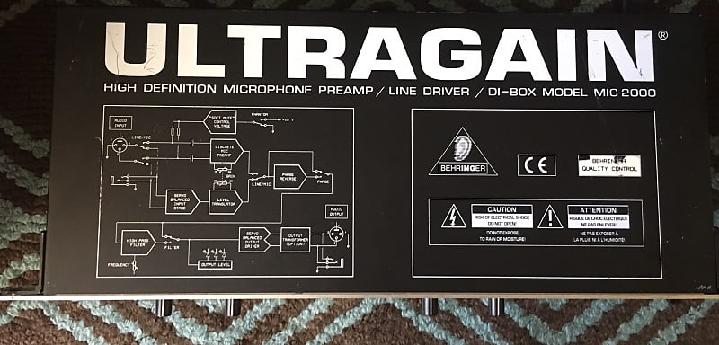 Behringer Ultragain Mic 2000 Mic Preamp/Line Driver/DI-Box | Reverb