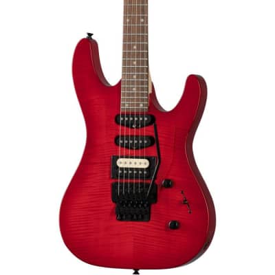 USED Kramer - Striker - Electric Guitar - Figured HSS - Laurel Fingerboard - Floyd Rose Special - Transparent Red for sale