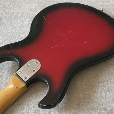 Vintage 1960’s Unbranded Teisco 12 String Electric Guitar Goldfoil Pickups Redburst MIJ Japan Kawai Bison Rare Possibly Early Ibanez image 18