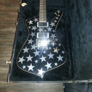 Ibanez Iceman Black with silver Stars image 1