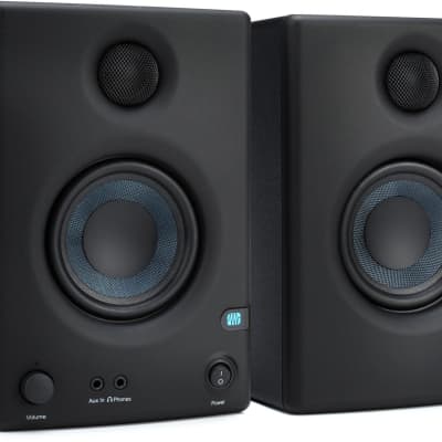 PreSonus Eris E3.5 3.5-inch Powered Studio Monitors  Bundle with Hosa CMP-153 Stereo Breakout Cable - 3.5mm TRS Male to Left and Right 1/4-inch TS Male - 3 foot image 3