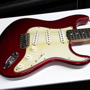 1964 Fender Vintage Stratocaster Modified Guitar w/OHSC Candy Apple Red image 1