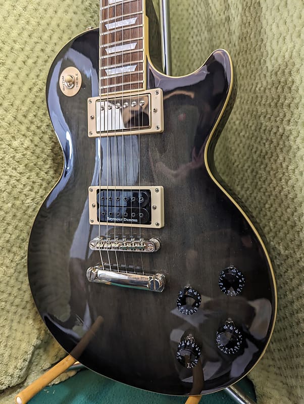Epiphone Les Paul 1960 Tribute Plus Transparent Grey | Reverb