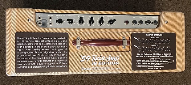 Fender 59 Twin Amp JB Edition Joe Bonamassa 2018 Aged Tweed