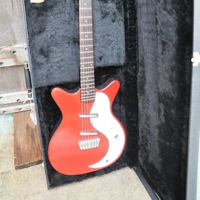 Jerry Jones Neptune Shorthorn 6 string-1991 Red w/OHSC- Super RARE Exc Shape-Wow! L@@@@K Neptune Short Horn 1991 - Red image 11