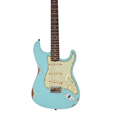 Fender Custom Shop '60 Reissue Stratocaster Relic 2022 Aged Daphne Blue image 1