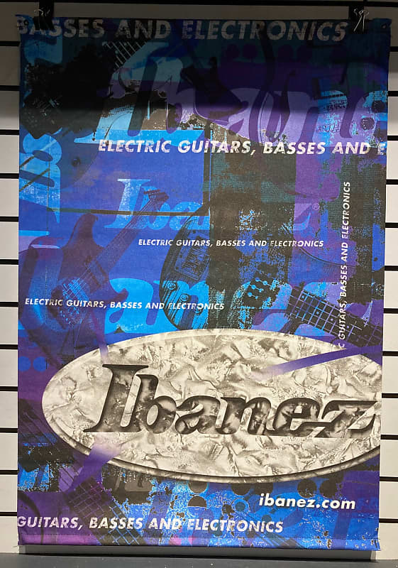 Ibanez Guitar Bass Dealer Banner Sign Display Advertising image 1
