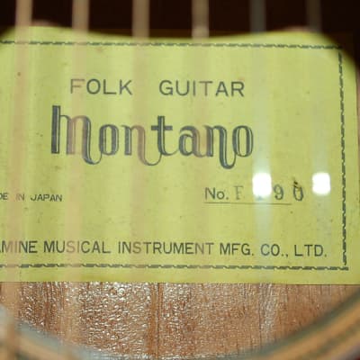 Video Demo 1975 Montano by Takamine F190 Folk Guitar Concert Size Pro Setup New strings Orig Soft Shell Case image 12
