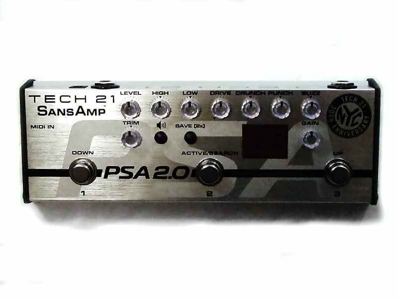 Used Tech 21 SansAmp PSA 2.0 Analog Programmable Preamp Guitar Effects Pedal