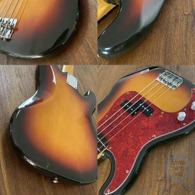 Fender Precision Bass, ‘62, LEFT HAND, 3 Tone Sunburst, 1991 image 5
