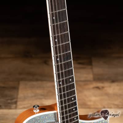 Kauer Korona Supreme Thinline Guitar w/ Lollar Regals – Rainbow Trout Silver image 4