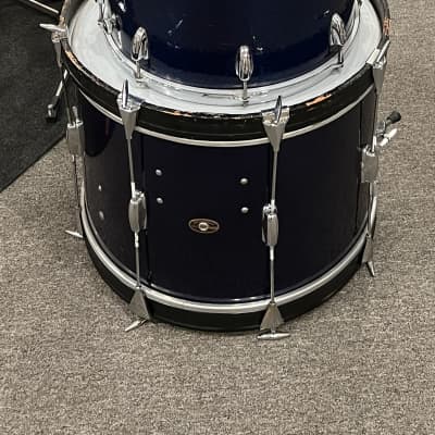 Slingerland 12/14/16/20 60s, dark blue sparkle drum set image 1