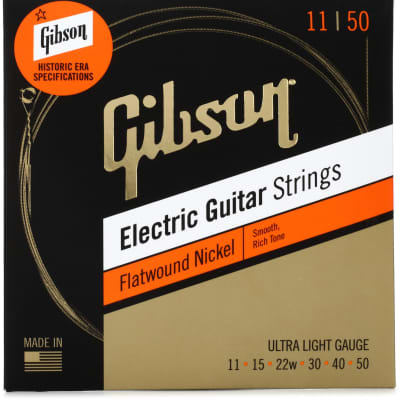 Gibson SEG-FW11 Flatwound Electric Guitar Strings - Ultra Light (11-50)