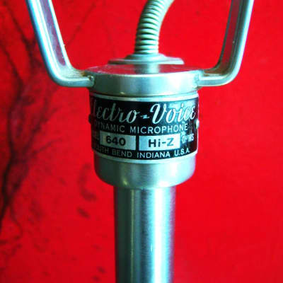 Vintage RARE 1940's Electro-Voice 640C Hi-Z Dynamic Microphone w Turner period  stand image 7
