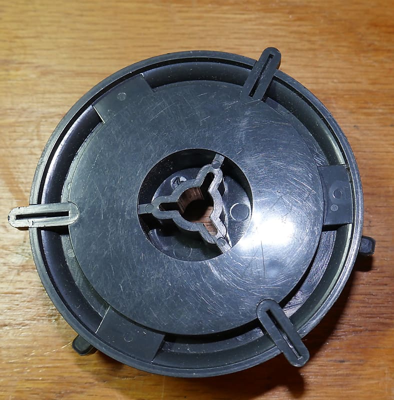 Viking Pair (2) Rubber Hub Tape Reel Holder Spindle Cap Retainer Original  1950s - Black