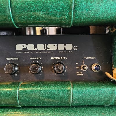 Plush P1000 S Head and 2x15" Cabinet 1968-1974 - Green Sparkle image 11