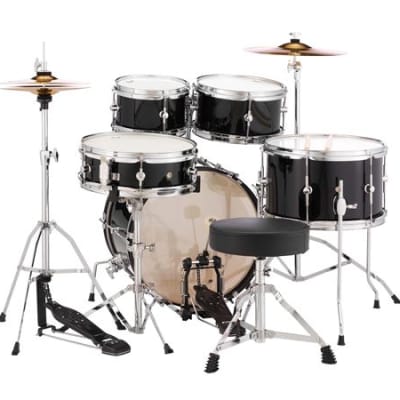 Pearl Roadshow Mini 5 Piece Complete Drum Set Black image 3