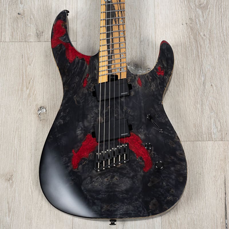 Legator Ninja N6FX Multi-Scale Guitar, Palemoon Ebony | Reverb