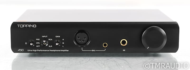 Topping A90 Headphone Amplifier; Black image 1