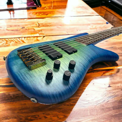 Spector USA NS-5, Custom Matte Green-Blue Burst / Pau Ferro / Haz-Lab *Bass Central Exclusive *RARE! image 5