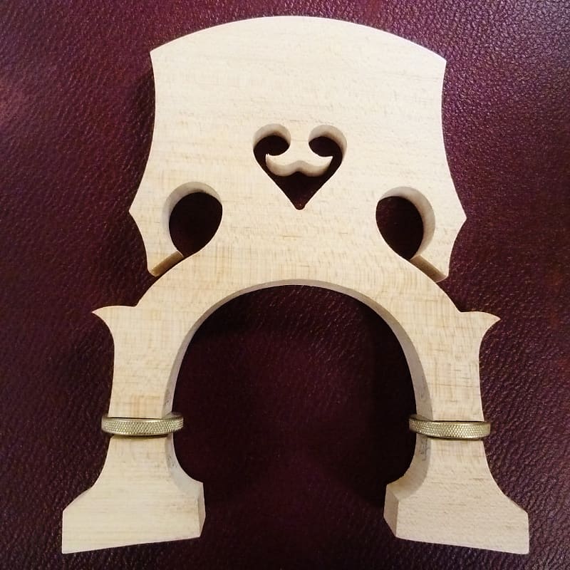 3/4 size adjustable double bass / upright bass bridge Reverb