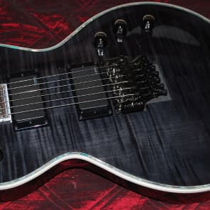 ESP LTD EC1000 FR Deluxe Electric Guitar See Thru Black EMG's Floyd Rose!! image 11